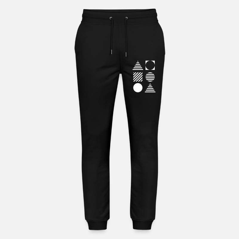 Geometrisches Gitter Monochrom - Stanley/Stella Unisex Bio Jogginghose Mover  - Schwarz