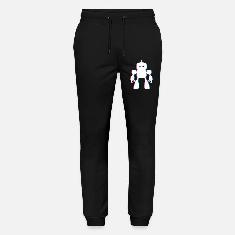 Roboter 3D-Effekt – Zukunft trifft KI Design - Stanley/Stella Unisex Bio Jogginghose Mover  - Schwarz