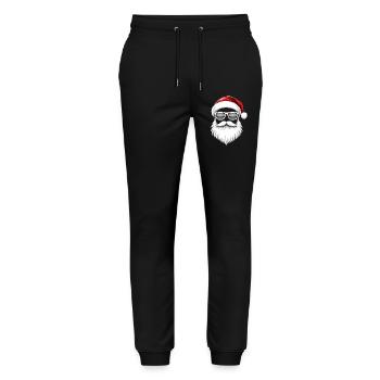 Weihnachtsmann Mit Sonnenbrille Santa Style - Stanley/Stella Unisex Bio Jogginghose Mover  - Schwarz - Vorne - Marisol (170cm) & Nik (191cm)