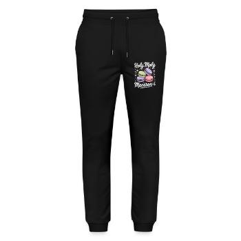 Macaron Französische Desserts - Stanley/Stella Unisex Bio Jogginghose Mover  - Schwarz - Vorne - Marisol (170cm) & Nik (191cm)