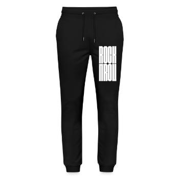 Rock and Roll bold logo design - Stanley/Stella Mover Unisex Organic Jogging Trousers - black - Front - Marisol (170cm) & Nik (191cm)