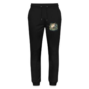 Igel - Stanley/Stella Unisex Bio Jogginghose Mover  - Schwarz - Vorne - Marisol (170cm) & Nik (191cm)