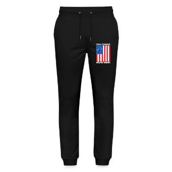 Anime Manga Otaku Kawaii USA America Flag Flag - Stanley/Stella Mover Unisex Organic Jogging Trousers - black - Front - Marisol (170cm) & Nik (191cm)