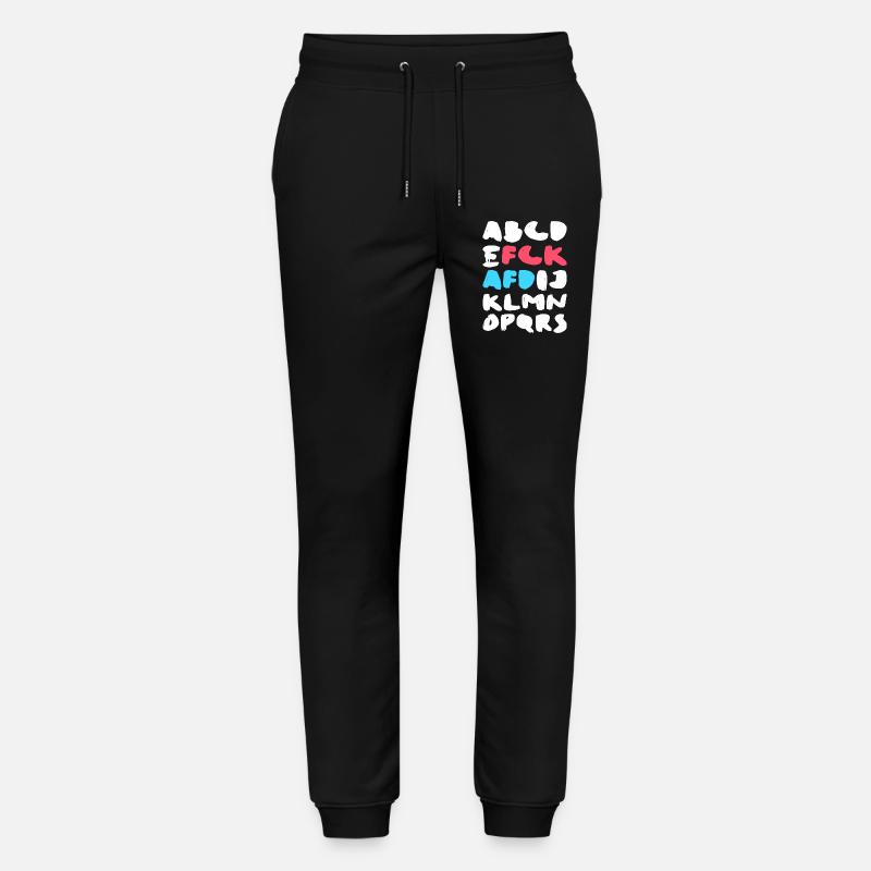 FCK AFD | Political Statement Design - Stanley/Stella Mover Unisex Organic Jogging Trousers - black