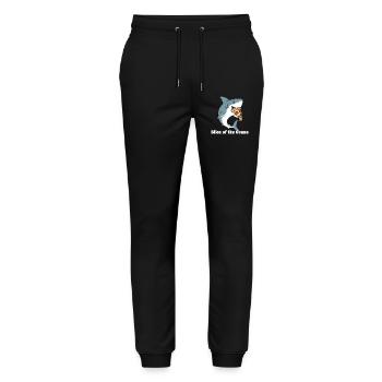 Pizza aux morsures de requin - Pantalon de jogging bio MOVER Stanley/Stella unisexe - noir - Devant - Marisol (170cm) & Nik (191cm)
