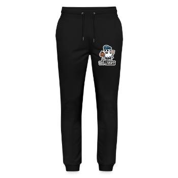 Postman Boo – Spooky Cute Halloween Ghost Delivery - Stanley/Stella Mover Unisex Organic Jogging Trousers - black - Front - Marisol (170cm) & Nik (191cm)