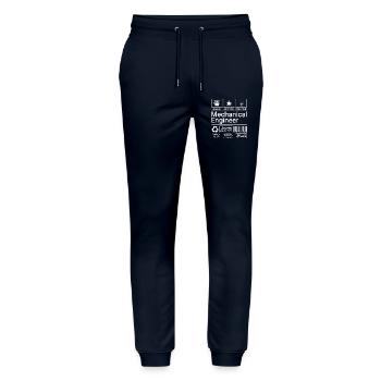 Mechanical Engineer Description Sarcastic Geek - Stanley/Stella Mover Unisex Organic Jogging Trousers - navy - Front - Marisol (170cm) & Nik (191cm)