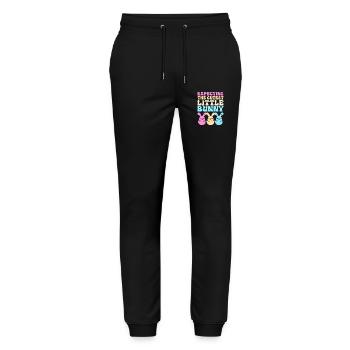 Gender Reveal Pâques Future maman - Pantalon de jogging bio MOVER Stanley/Stella unisexe - noir - Devant - Marisol (170cm) & Nik (191cm)