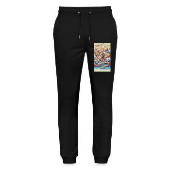 Columbus Day - Ship Sea Adventure - Stanley/Stella Mover Unisex Organic Jogging Trousers - black - Front - Marisol (170cm) & Nik (191cm)