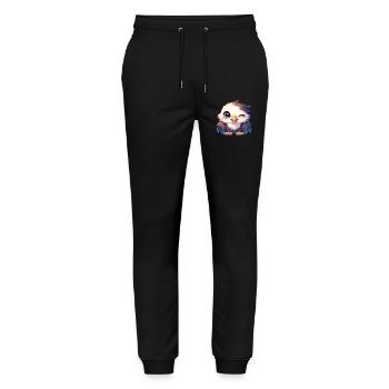 Adler - Stanley/Stella Unisex Bio Jogginghose Mover  - Schwarz - Vorne - Marisol (170cm) & Nik (191cm)
