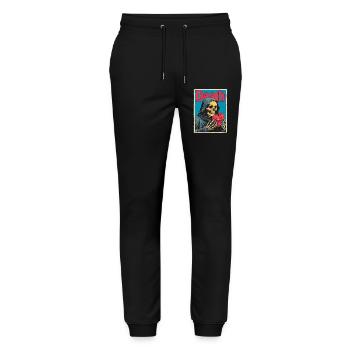 Death with Heart Skeleton - Stanley/Stella Mover Unisex Organic Jogging Trousers - black - Front - Marisol (170cm) & Nik (191cm)