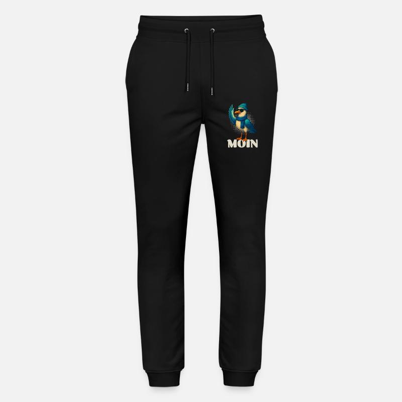 Coole Möwe - Moin - Stanley/Stella Unisex Bio Jogginghose Mover  - Schwarz