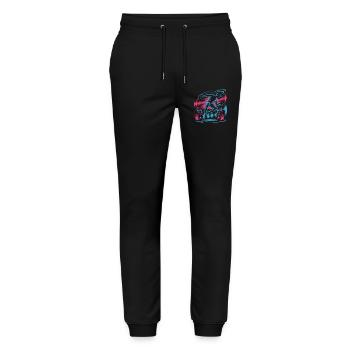 Streetdance Beat – Urban DJ Music Design - Stanley/Stella Mover Unisex Organic Jogging Trousers - black - Front - Marisol (170cm) & Nik (191cm)