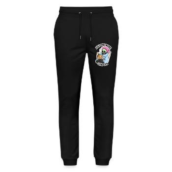Book lover reading session - Stanley/Stella Mover Unisex Organic Jogging Trousers - black - Front - Marisol (170cm) & Nik (191cm)
