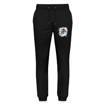Guépard Ski Ski - Pantalon de jogging bio MOVER Stanley/Stella unisexe - noir - Devant - Marisol (170cm) & Nik (191cm)