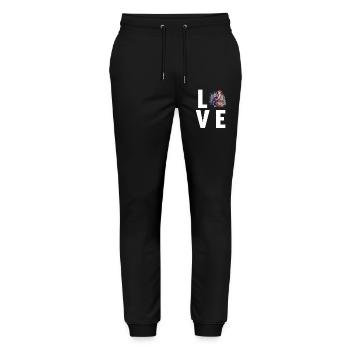 Spechte Specht - Stanley/Stella Unisex Bio Jogginghose Mover  - Schwarz - Vorne - Marisol (170cm) & Nik (191cm)