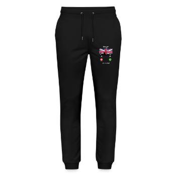 Londres m’appelle et je dois y aller mon pote de voyage - Pantalon de jogging bio MOVER Stanley/Stella unisexe - noir - Devant - Marisol (170cm) & Nik (191cm)