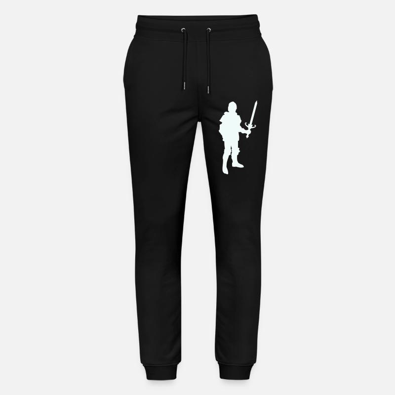Ritterheld Silhouette mit Langschwert - Stanley/Stella Unisex Bio Jogginghose Mover - Schwarz