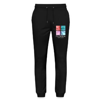 Floride États-Unis Miami Amérique Été Palmiers Plage - Pantalon de jogging bio MOVER Stanley/Stella unisexe - noir - Devant - Marisol (170cm) & Nik (191cm)