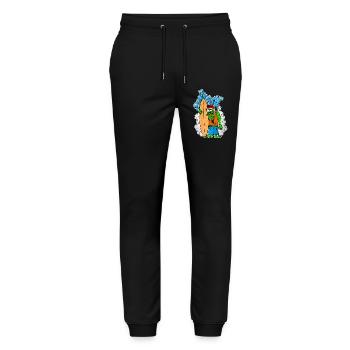 Beach Boy Surfer Monster - Stanley/Stella Mover Unisex Organic Jogging Trousers - black - Front - Marisol (170cm) & Nik (191cm)