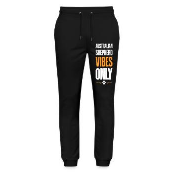Australian Shepherd Vibes - Stanley/Stella Mover Unisex Organic Jogging Trousers - black - Front - Marisol (170cm) & Nik (191cm)