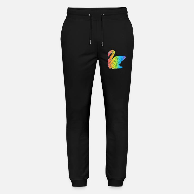 Regenbogen-Schwan - Stanley/Stella Unisex Bio Jogginghose Mover  - Schwarz