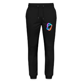 Future Fusion – Neon Flow Vibes - Stanley/Stella Mover Unisex Organic Jogging Trousers - black - Front - Marisol (170cm) & Nik (191cm)