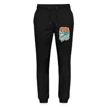 Dresden in the snowy winter magic - Stanley/Stella Mover Unisex Organic Jogging Trousers - black - Front - Marisol (170cm) & Nik (191cm)