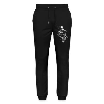 Plague Doctor spielt Saxophon - Stanley/Stella Unisex Bio Jogginghose Mover  - Schwarz - Vorne - Marisol (170cm) & Nik (191cm)
