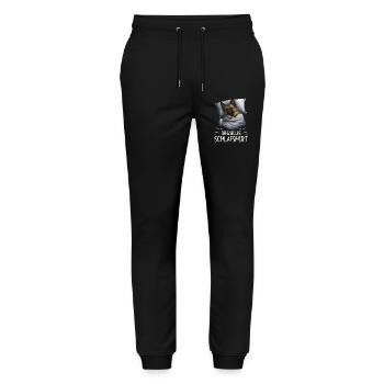 Offizielles Schlafshirt Belgischer Schäferhund - Stanley/Stella Unisex Bio Jogginghose Mover  - Schwarz - Vorne - Marisol (170cm) & Nik (191cm)