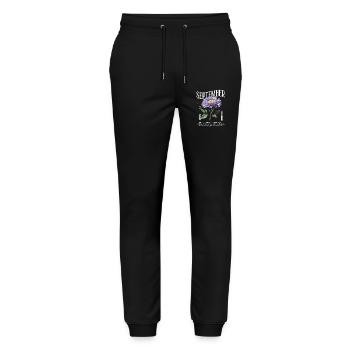 Birth Flowers Birth Flower September Aster - Stanley/Stella Mover Unisex Organic Jogging Trousers - black - Front - Marisol (170cm) & Nik (191cm)