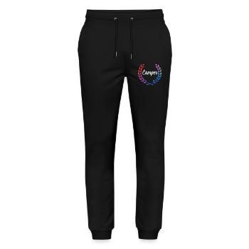 Camper Color Laurel Logo - Stanley/Stella Mover Unisex Organic Jogging Trousers - black - Front - Marisol (170cm) & Nik (191cm)
