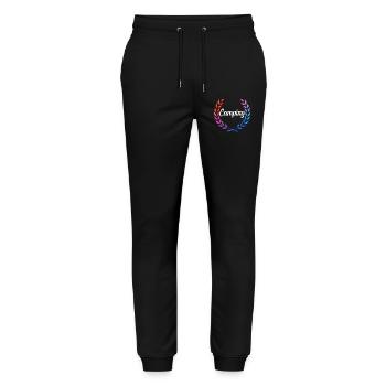 Camping Color Laurel Script - Stanley/Stella Mover Unisex Organic Jogging Trousers - black - Front - Marisol (170cm) & Nik (191cm)