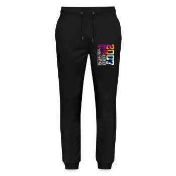 LIMITED EDITION 2007 19 YEARS 19TH BIRTHDAY - Stanley/Stella Mover Unisex Organic Jogging Trousers - black - Front - Marisol (170cm) & Nik (191cm)