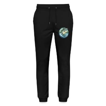 Jumping Zander - Stanley/Stella Mover Unisex Organic Jogging Trousers - black - Front - Marisol (170cm) & Nik (191cm)