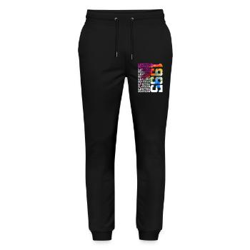 LIMITED EDITION 1995 31 YEARS 31ST BIRTHDAY - Stanley/Stella Mover Unisex Organic Jogging Trousers - black - Front - Marisol (170cm) & Nik (191cm)