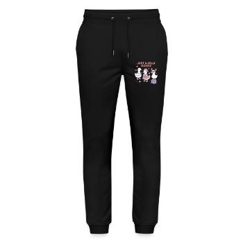 Christmas Just A Jolly Goose Family Fun - Stanley/Stella Mover Unisex Organic Jogging Trousers - black - Front - Marisol (170cm) & Nik (191cm)