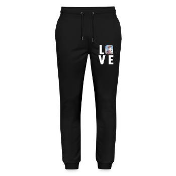 Pelicans Pelican - Stanley/Stella Mover Unisex Organic Jogging Trousers - black - Front - Marisol (170cm) & Nik (191cm)