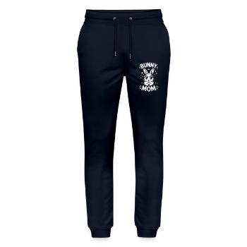 Bunny Saying Mom Rabbit Funny Bunnies Gift - Stanley/Stella Mover Unisex Organic Jogging Trousers - navy - Front - Marisol (170cm) & Nik (191cm)