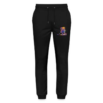 Eishockey Eishockeyspieler Frau - Stanley/Stella Mover Unisex Organic Jogging Trousers - black - Front - Marisol (170cm) & Nik (191cm)