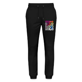 LIMITED EDITION 1965 61 YEARS 61ST BIRTHDAY - Stanley/Stella Mover Unisex Organic Jogging Trousers - black - Front - Marisol (170cm) & Nik (191cm)