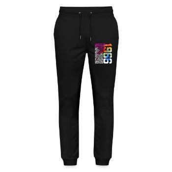 LIMITED EDITION 1966 60 YEARS 60TH BIRTHDAY - Stanley/Stella Mover Unisex Organic Jogging Trousers - black - Front - Marisol (170cm) & Nik (191cm)