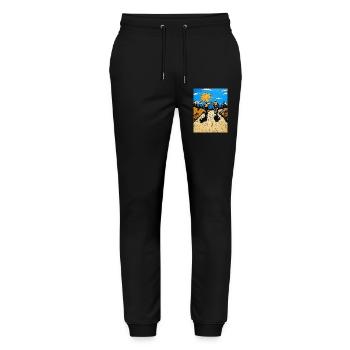 Sonnenweg Zu Zweit - Stanley/Stella Unisex Bio Jogginghose Mover  - Schwarz - Vorne - Marisol (170cm) & Nik (191cm)