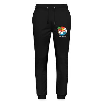 Fidji - Pantalon de jogging bio MOVER Stanley/Stella unisexe - noir - Devant - Marisol (170cm) & Nik (191cm)