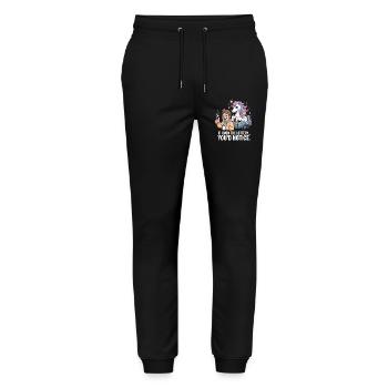 Funny If I Won The Lottery You'd Notice Yacht boat - Stanley/Stella Mover Unisex Organic Jogging Trousers - black - Front - Marisol (170cm) & Nik (191cm)