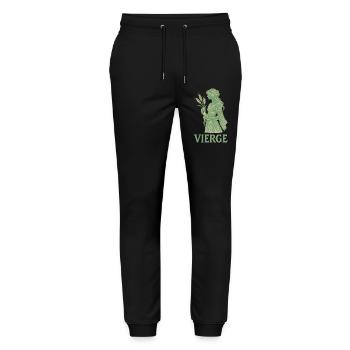 Virgo Star Sign - Astrology - Stanley/Stella Mover Unisex Organic Jogging Trousers - black - Front - Marisol (170cm) & Nik (191cm)