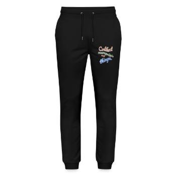 Collect Memories Not Things - Stanley/Stella Mover Unisex Organic Jogging Trousers - black - Front - Marisol (170cm) & Nik (191cm)