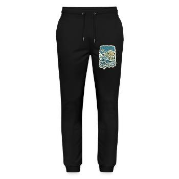 Tübingen Baden-Württemberg Winter - Stanley/Stella Mover Unisex Organic Jogging Trousers - black - Front - Marisol (170cm) & Nik (191cm)