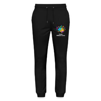 Kreatives Gehirnkunst Ohne Grenzen - Stanley/Stella Unisex Bio Jogginghose Mover  - Schwarz - Vorne - Marisol (170cm) & Nik (191cm)