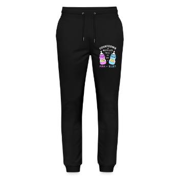 Gender Reveal New Year - Stanley/Stella Mover Unisex Organic Jogging Trousers - black - Front - Marisol (170cm) & Nik (191cm)